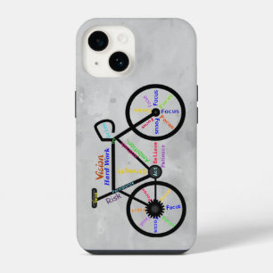 Inspirerende Motiverende Fiets Woorden Fietsspreuk iPhone 14 Hoesje