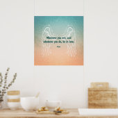 Inspirerende Motiverende Rumi Citaat Engelenvleuge Poster (Keuken)
