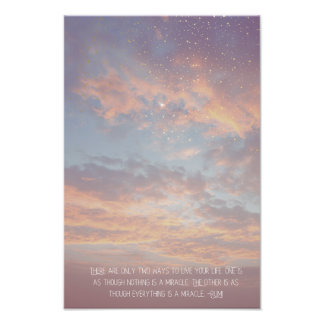 Inspirerende Motiverende Rumi Citaat Sterren Wolke Foto Afdruk