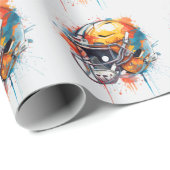 Inspirerende Motiverende Voetbalhelm Cadeaupapier (Rol Hoek)