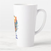 Inspirerende Motiverende Voetbalhelm Naam Latte Mok (Rechts)