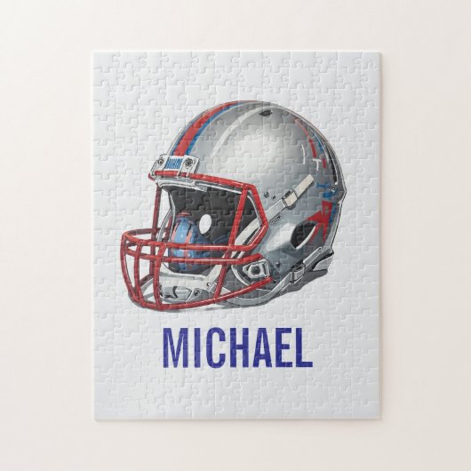 Inspirerende Motiverende Voetbalhelm Naam Legpuzzel (Verticaal)