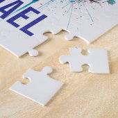 Inspirerende Motiverende Voetbalhelm Naam Legpuzzel (Zijkant)