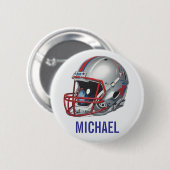 Inspirerende Motiverende Voetbalhelm Naam Ronde Button 5,7 Cm (Voorkant /achterkant)
