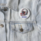 Inspirerende Motiverende Voetbalhelm Naam Ronde Button 5,7 Cm (In situ)