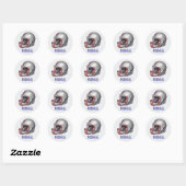 Inspirerende Motiverende Voetbalhelm Naam Ronde Sticker (Vel)