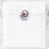 Inspirerende Motiverende Voetbalhelm Naam Ronde Sticker (Tas)
