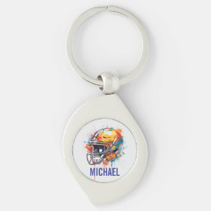 Inspirerende Motiverende Voetbalhelm Naam Sleutelhanger