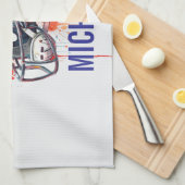 Inspirerende Motiverende Voetbalhelm Naam Theedoek (Quarter Fold)