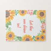 Inspirerende Motiverende Zonnebloem Legpuzzel (Horizontaal)