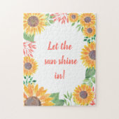 Inspirerende Motiverende Zonnebloem Legpuzzel (Verticaal)