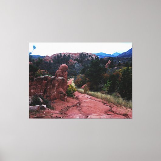 Inspirerende Mountain Trail Canvas Print (Voorkant)