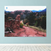 Inspirerende Mountain Trail Canvas Print (Insitu (Houten vloer))