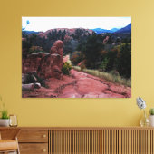 Inspirerende Mountain Trail Canvas Print (Insitu (Woonkamer))