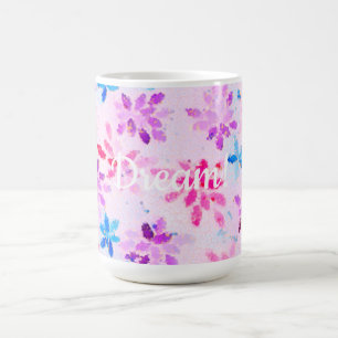 Inspirerende mozaïekflora "Droom!"   Artistiek Koffiemok