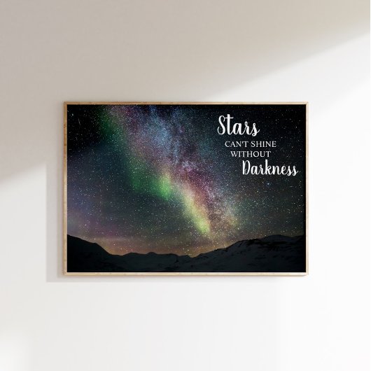 Inspirerende Nachtelijke Aurora Noorderlicht Poster
