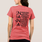 Inspirerende Nana Tri-Blend Shirt (Achterkant)