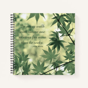 Inspirerende Natuur John Muir Citaat Botanisch Notitieboek