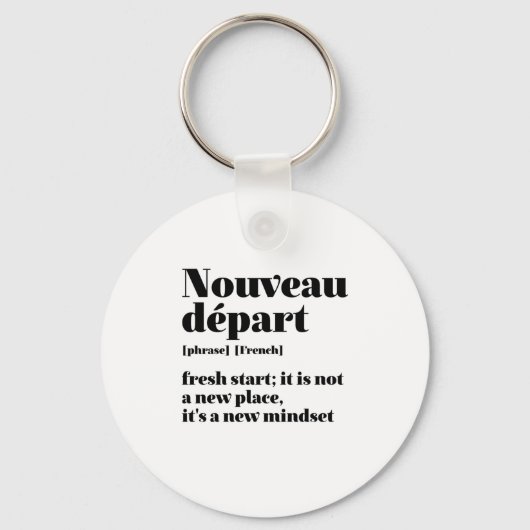 Inspirerende Nederlandse Nieuwe Start Nouveau Depa Sleutelhanger (Voorkant)