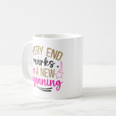 Inspirerende Nieuwe Beginnen Koffiemok (Voorkant links)