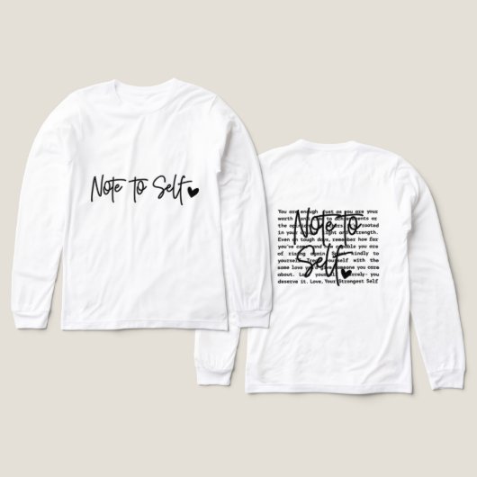Inspirerende Notitie Voor Zelf Tri-Blend Shirt (Design voorkant /achterkant)