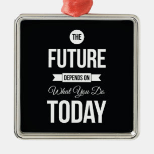 Inspirerende offertes voor de toekomst zwart metalen ornament