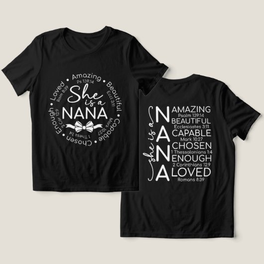 Inspirerende oma Tri-Blend shirt (Ontwerp Voorkant & Achterkant)