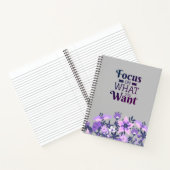Inspirerende Paarse Bloemen Notitieboek (Binnen)
