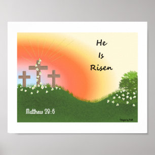 Inspirerende Pasen zonsopgang Poster