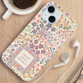 Inspirerende Patchwork Bloem- en Streepjeshoofddek Case-Mate iPhone Case