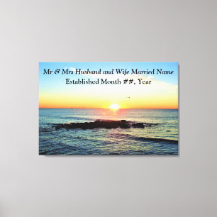 INSPIRERENDE PERSONALISEREN SUNRISE BRUILOFT CANVA CANVAS AFDRUK
