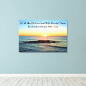 INSPIRERENDE PERSONALISEREN SUNRISE BRUILOFT CANVA CANVAS AFDRUK (Insitu (Houten vloer))