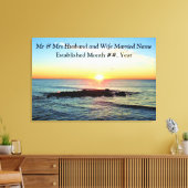 INSPIRERENDE PERSONALISEREN SUNRISE BRUILOFT CANVA CANVAS AFDRUK (Insitu (Woonkamer))