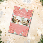 Inspirerende Poinsettia Vreugde Hoop Vrede Liefde Feestdagenkaart