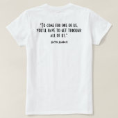 Inspirerende Politieke Quote | VOOR&ACHTER T-shirt (Design achterkant)