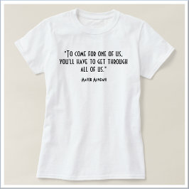 Inspirerende Politieke Quote | VOOR&ACHTER T-shirt