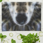 Inspirerende portret van wilde wolf theedoek (Gevouwen)