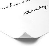 Inspirerende positieve affirmatie Rustig en stabie Poster (Hoek)