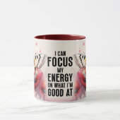 Inspirerende/Positieve Bloemige Citaat Wrap Mok (Midden)