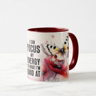 Inspirerende/Positieve Bloemige Citaat Wrap  Mok