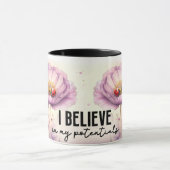 Inspirerende/Positieve Bloemige Citaat Wrap Mok (Midden)
