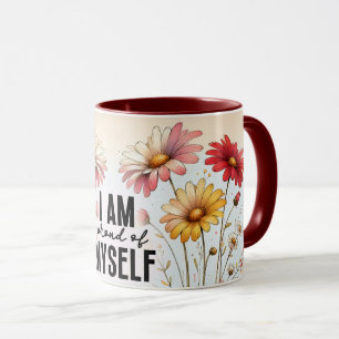 Inspirerende/Positieve Bloemige Citaat Wrap  Mok