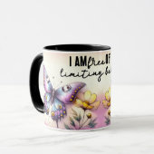 Inspirerende/Positieve Bloemige Citaat Wrap Mok (Voorkant links)