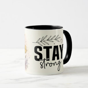 Inspirerende/Positieve Bloemige Citaat Wrap  Mok