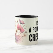 Inspirerende/Positieve Bloemige Citaat Wrap Mok (Midden)
