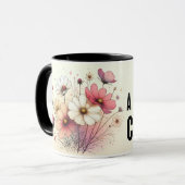 Inspirerende/Positieve Bloemige Citaat Wrap Mok (Voorkant links)
