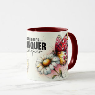 Inspirerende/Positieve Bloemige Citaat Wrap  Mok