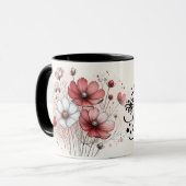 Inspirerende/Positieve Bloemige Citaat Wrap Mok (Voorkant links)