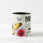 Inspirerende/Positieve Bloemige Citaat Wrap Mok (Midden)