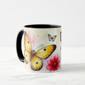 Inspirerende/Positieve Bloemige Citaat Wrap Mok (Voorkant links)